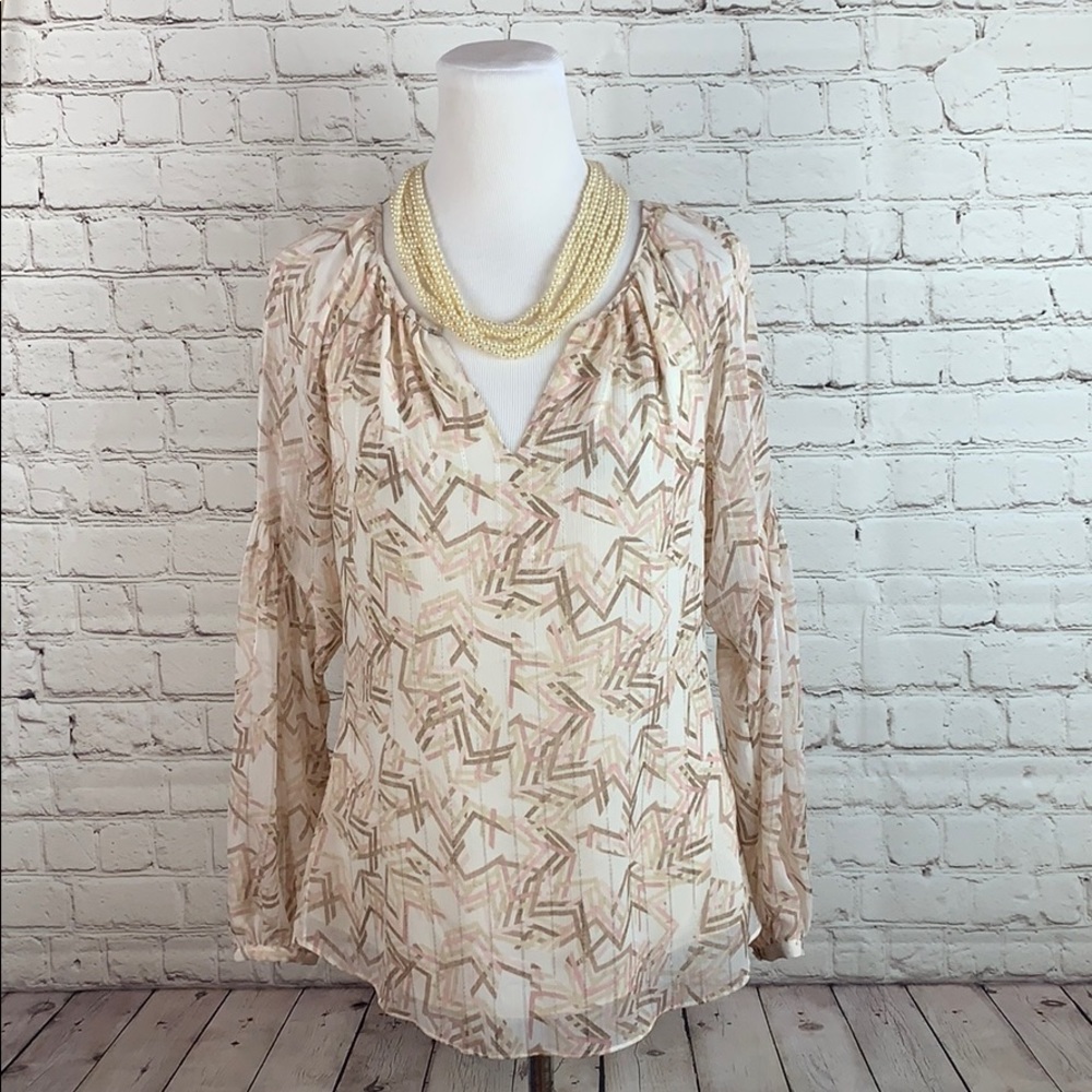 White House Black Market V-neck Blouse
